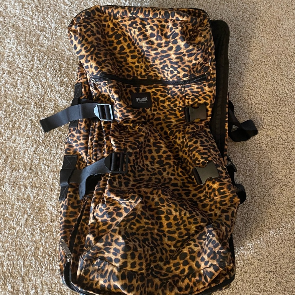 VS PINK SUPER RARE Leopard Luggage! Used but in great condition!